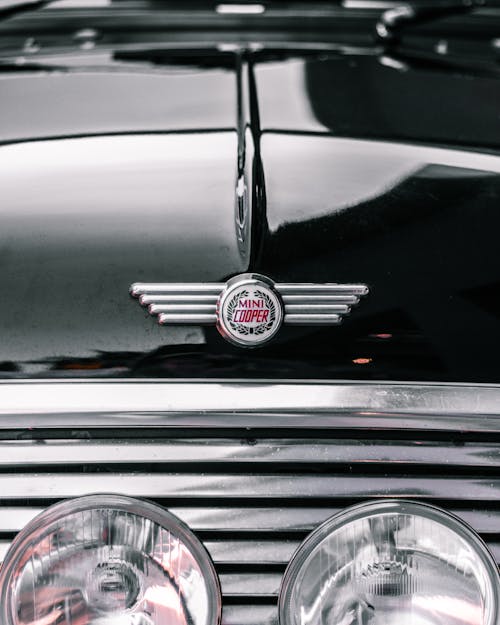 Free Bumper of retro car with grille Stock Photo