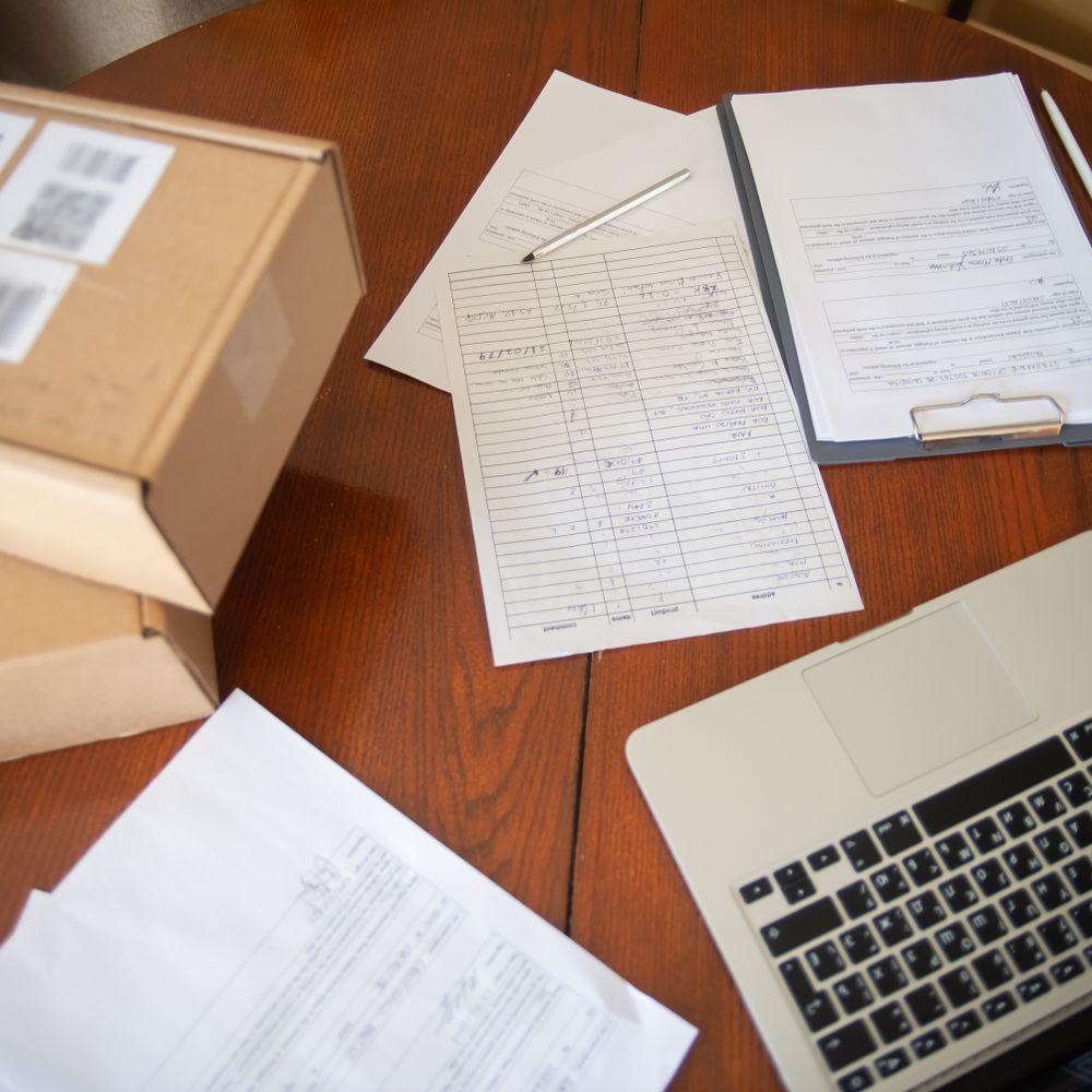Ystalyfera — office relocation team moving desks and equipment