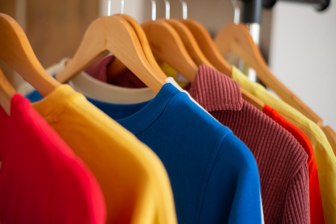 Free Clothes Hanging on the Rack Stock Photo