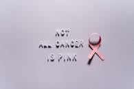 Not All Cancer is Pink Letters on White Surface