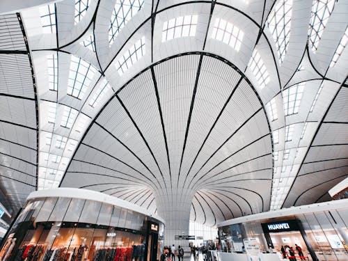 Interior of Contemporary Shopping Mall 