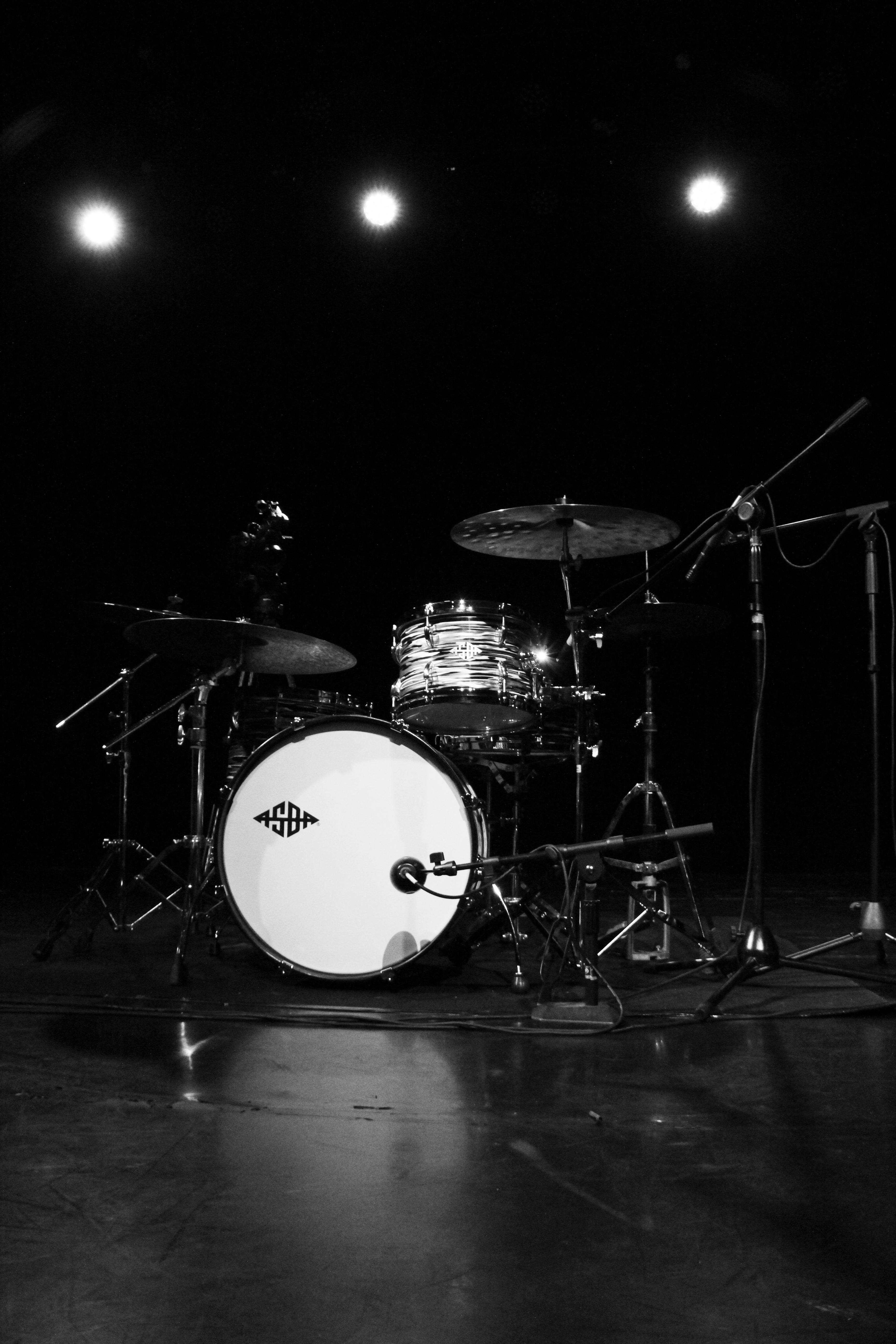 Grayscale Larawan ng Drum Set · LibreGrayscale Larawan ng Drum Set · Libre  