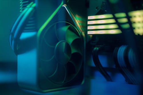 Free Close-Up Shot of a Computer Cooler  Stock Photo