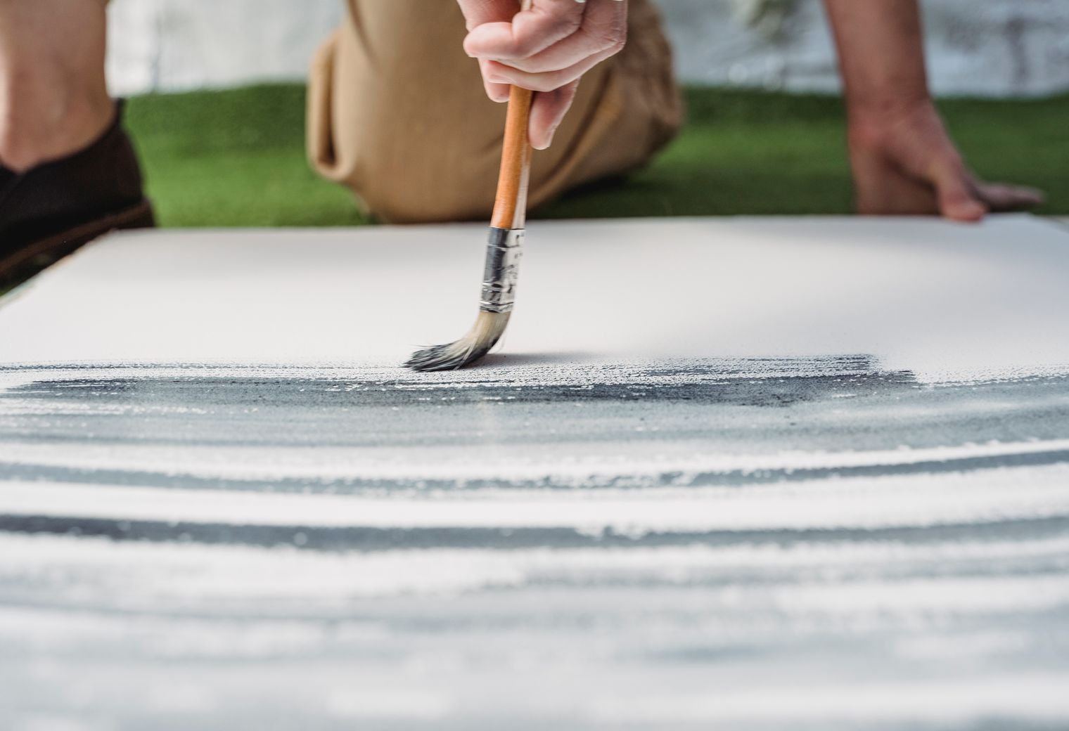 Painters and Decorators in Addiscombe — careful masking before painting begins