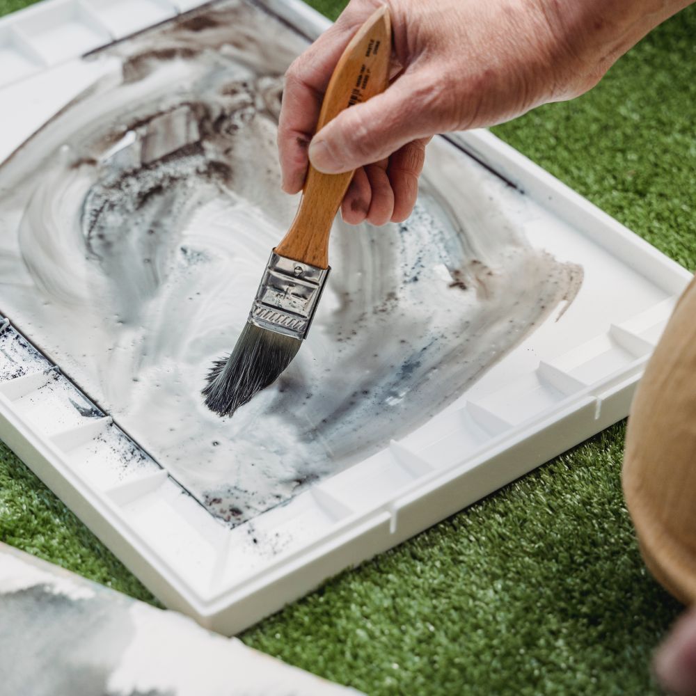 Commercial Decorating in Aldwych — surfaces prepped and cut in by hand
