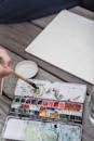 Person Using Watercolor Palette