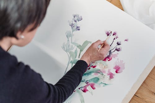 Free Woman Painting an Artwork Stock Photo