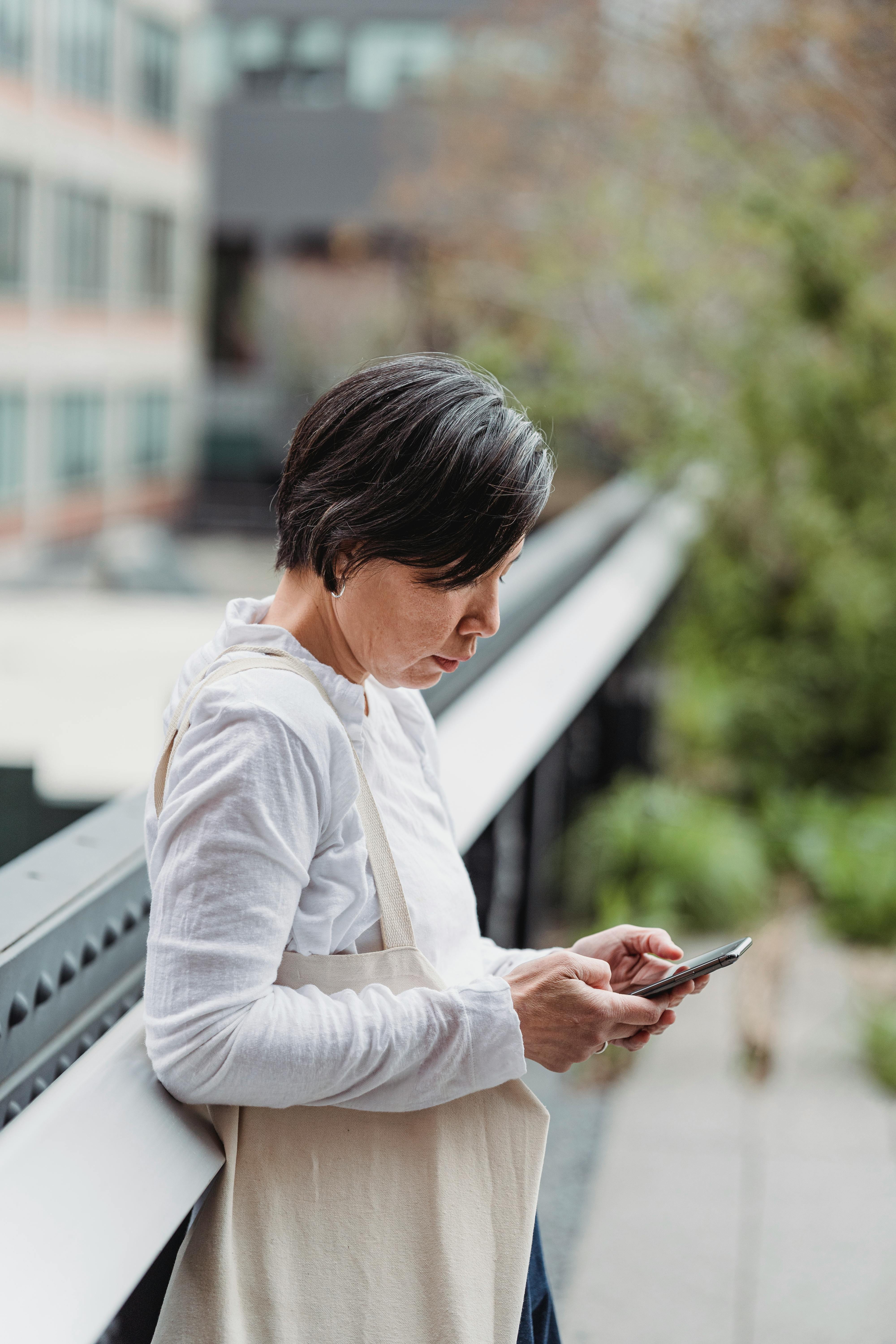 woman using a mobile phone