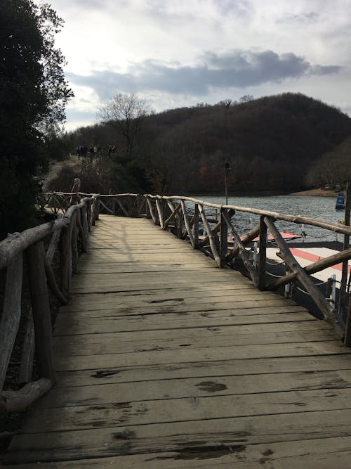 Photos gratuites de en mer, passerelle en bois, paysage marin