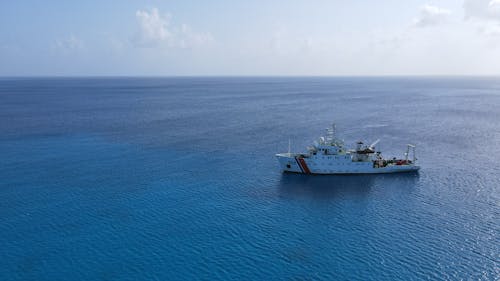 White Ship on the Sea