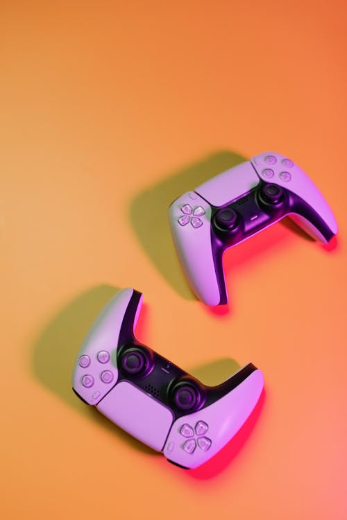 A Pair of White Game Controllers