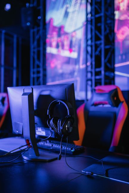 esports gaming setup desk