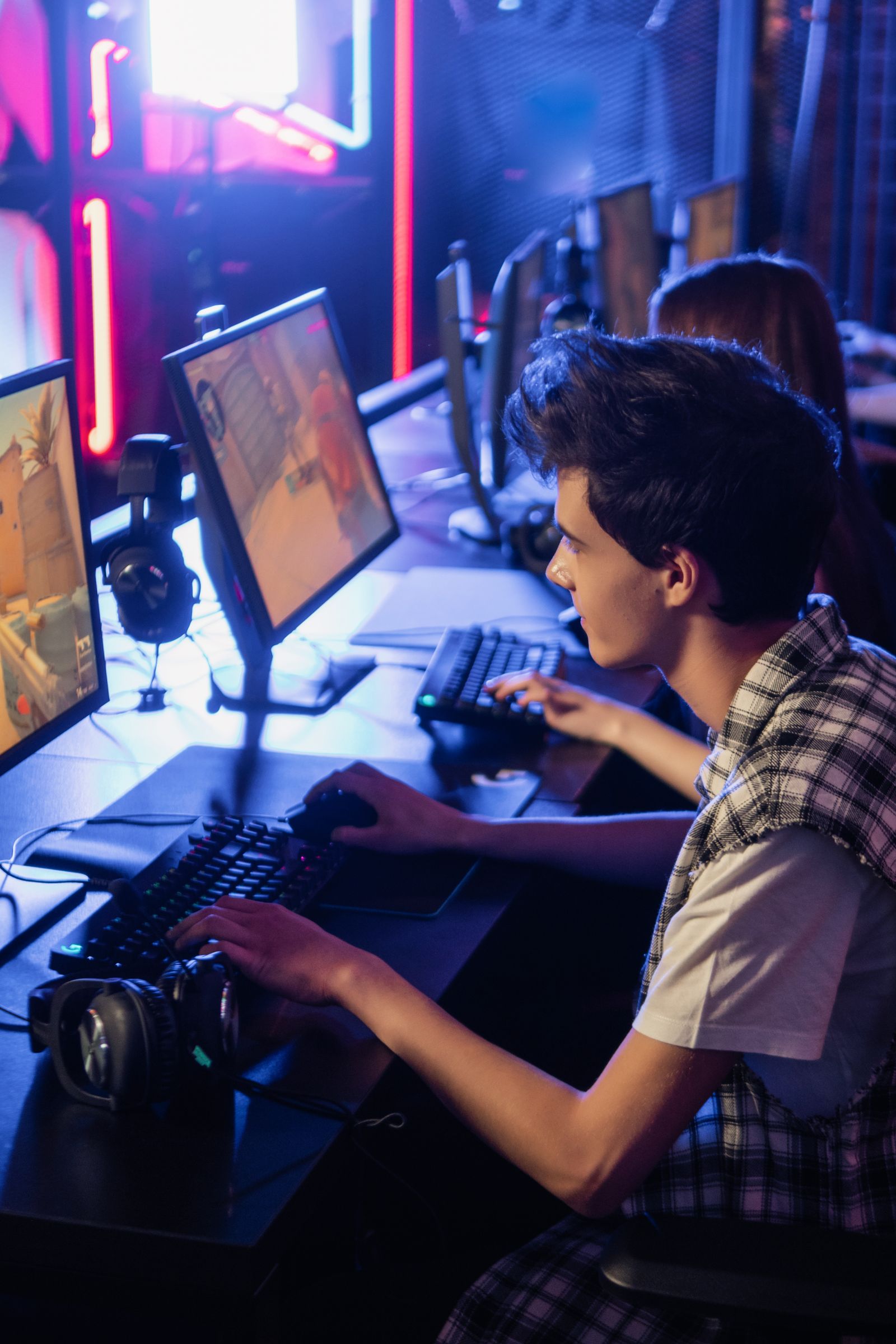 A gaming computer setup used for browsing and redeeming Steam codes