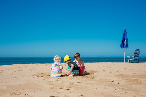 Kids Playing at the Beach