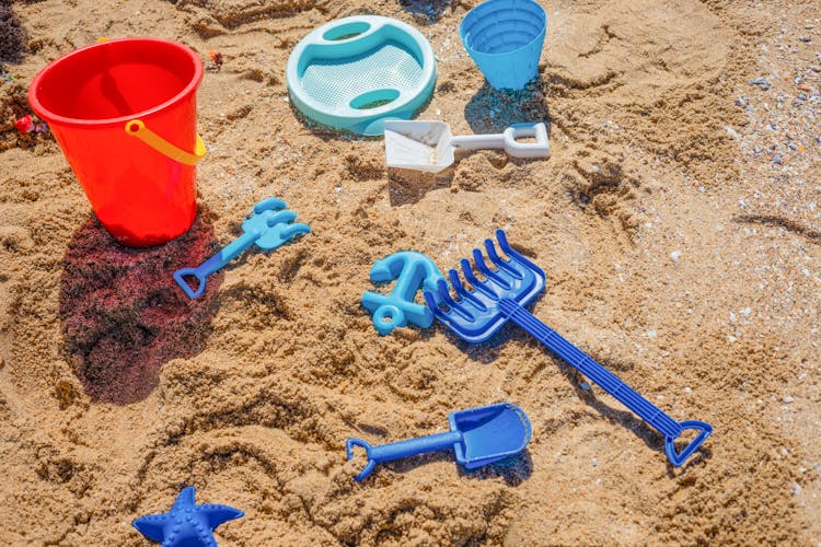 Sand Toys On Beach Sand