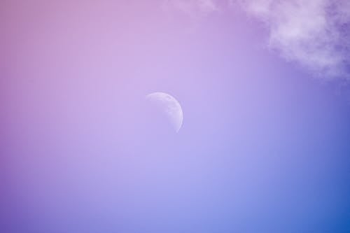 Fotobanka s bezplatnými fotkami na tému luna, lunárny, modrá obloha