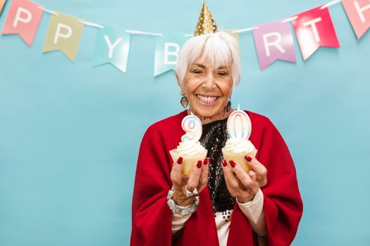 Legendary British actor Brian Blessed smiling, celebrating his 90th birthday on October 8, 2026.