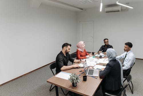 Multiracial Group of People Having a Meeting