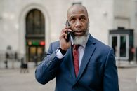 A Businessman on a Phone Call