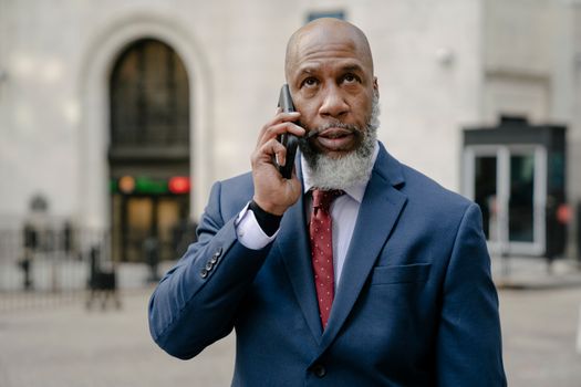 A Businessman on a Phone Call