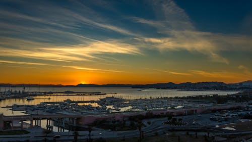 Vista Panoramica Del Cielo Durante Il Tramonto