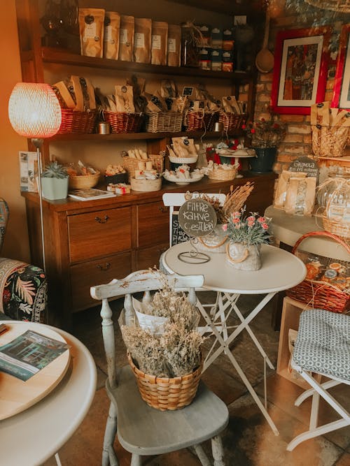 White Wooden Table With Chairs