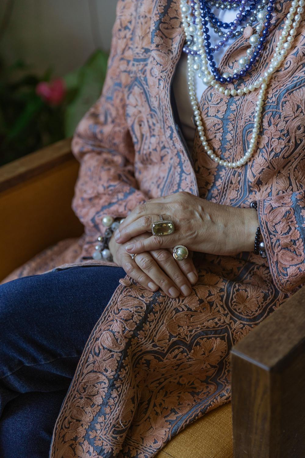 Batik Fabric necklaces