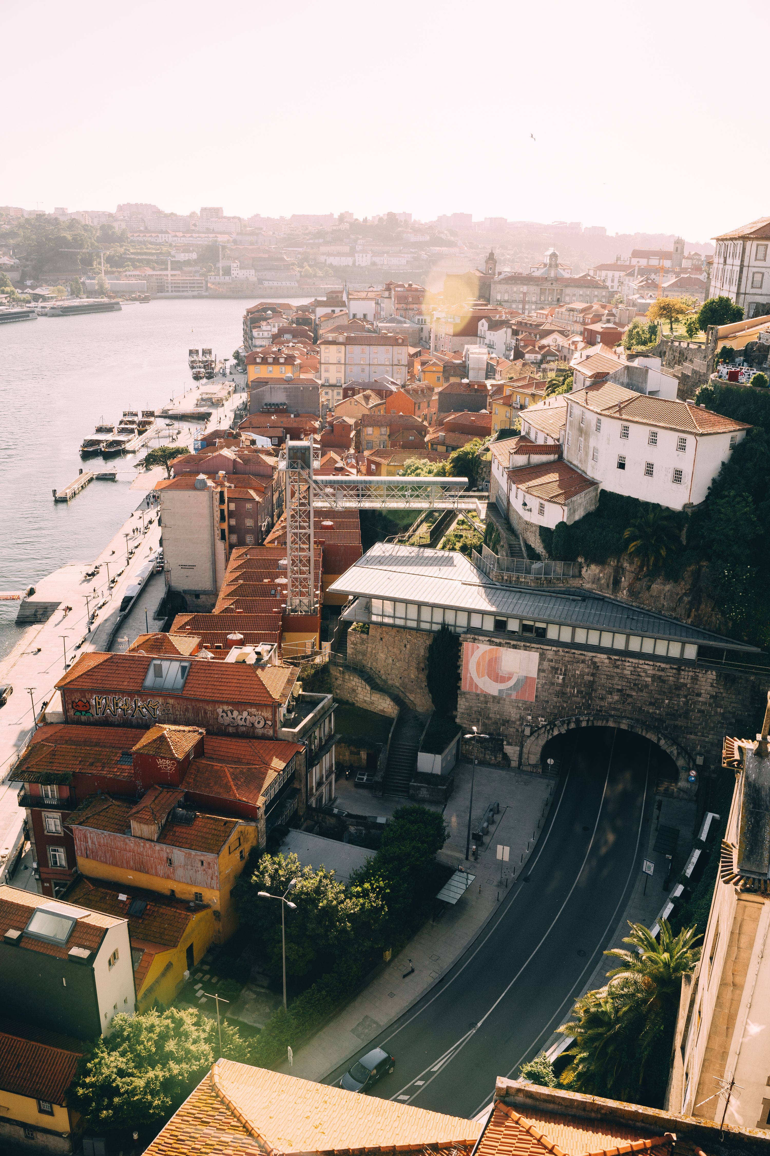 Top View of a Village on an Island · Free Stock Photo