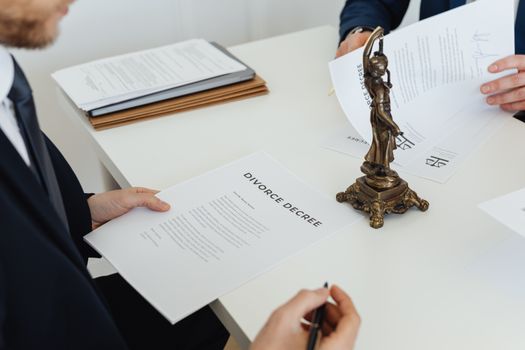 person looking at legal documents