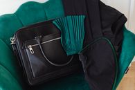 Black and Pink Leather Bag