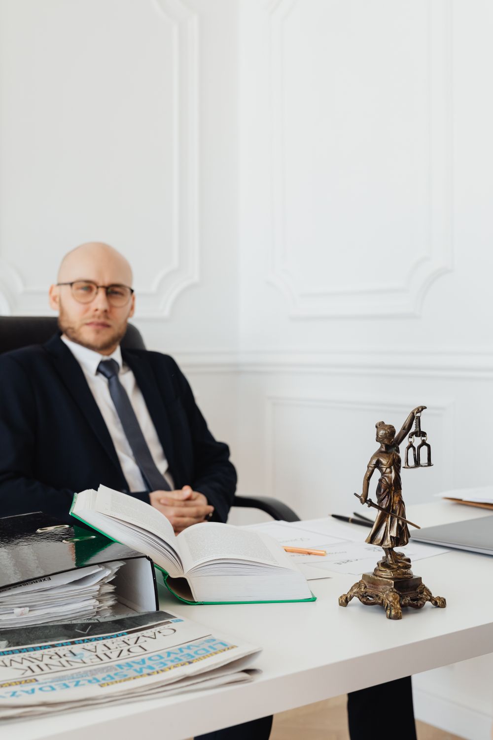 Lawyer at desk with legal references - credibility-first website design