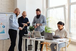 Template preview: professionals reviewing a project together — photo by Kaboompics.com on Pexels