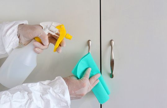 cabinet spraying
