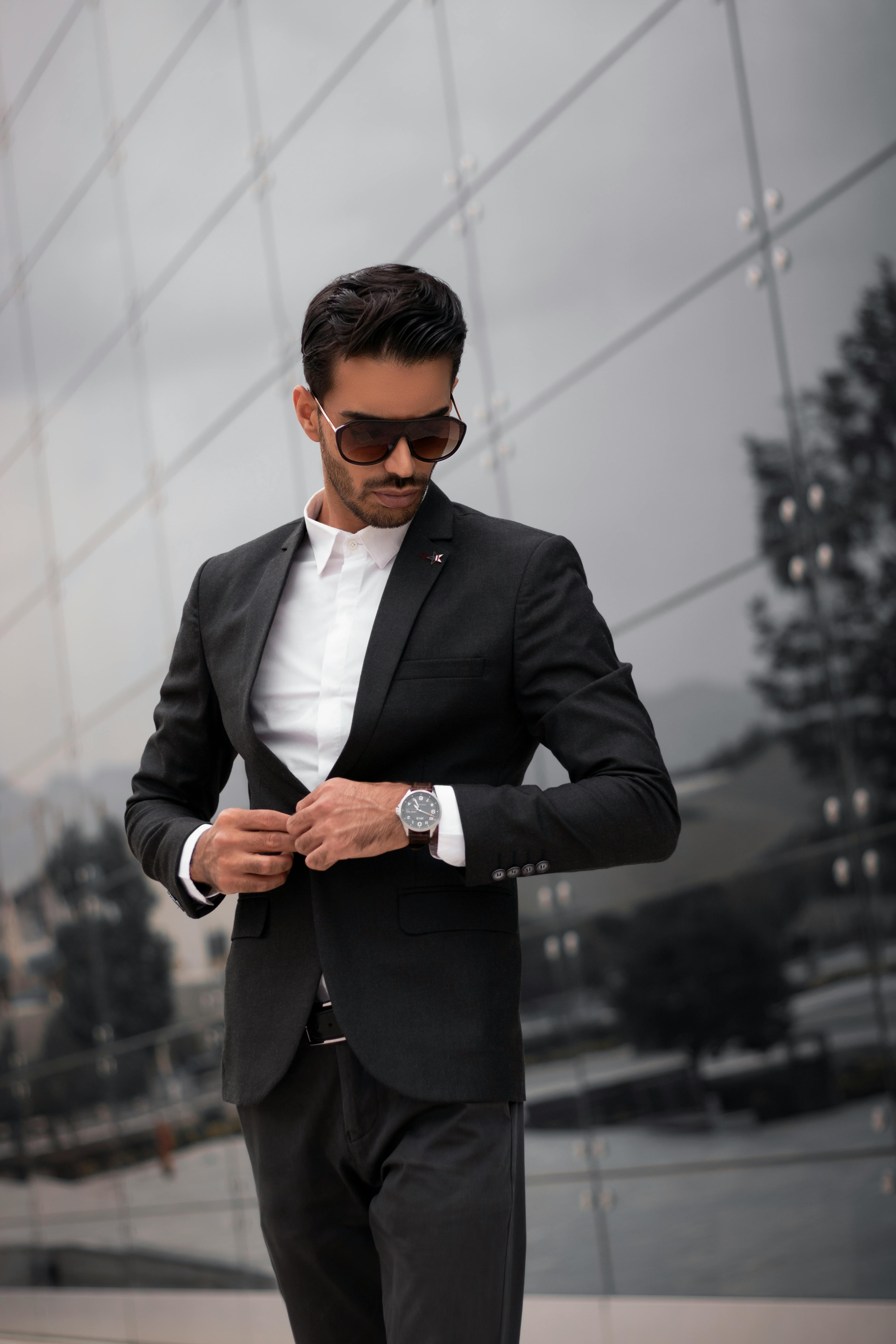 Man in Black Suit Wearing Black Sunglasses · Free Stock Photo