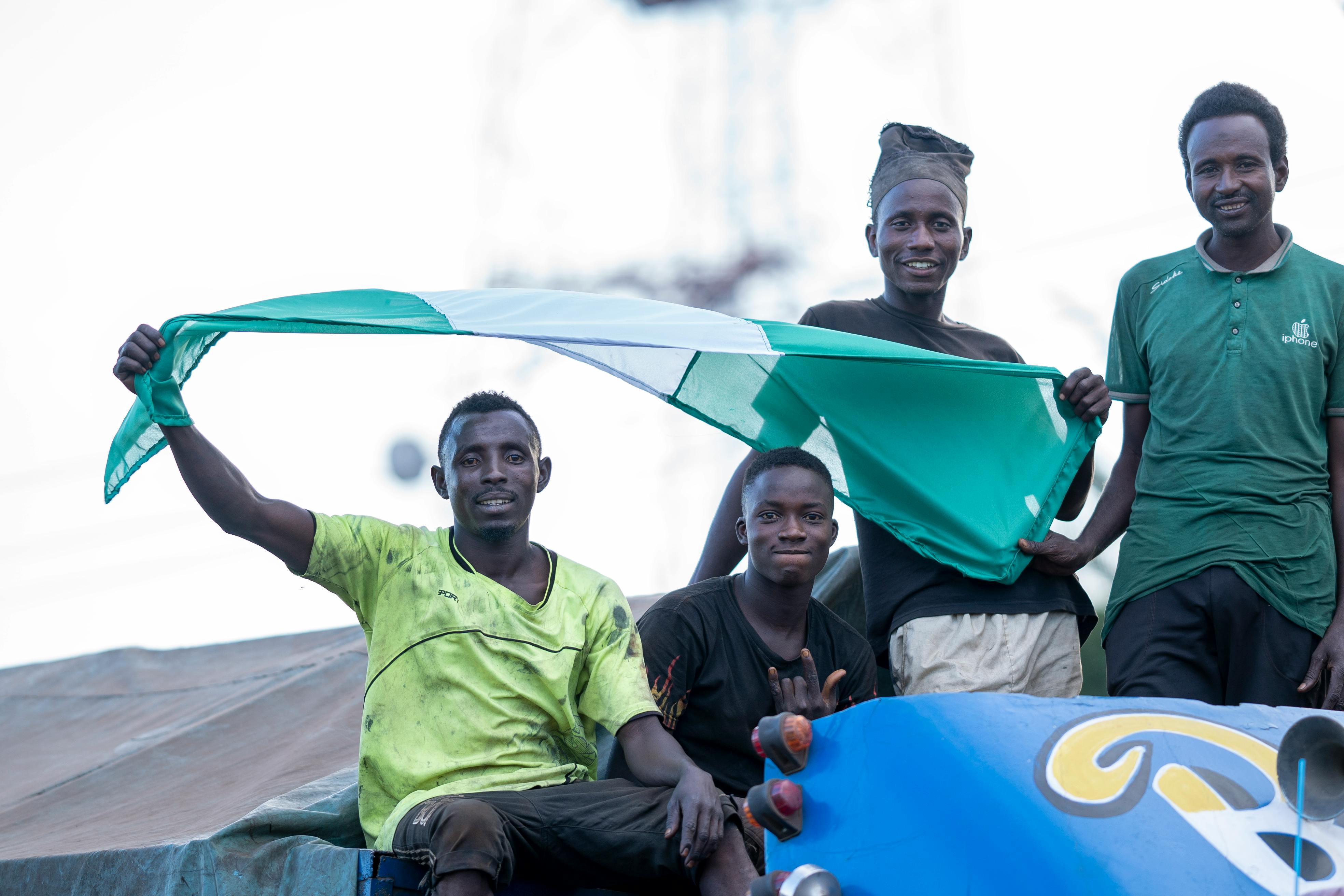 What flag is green and red?