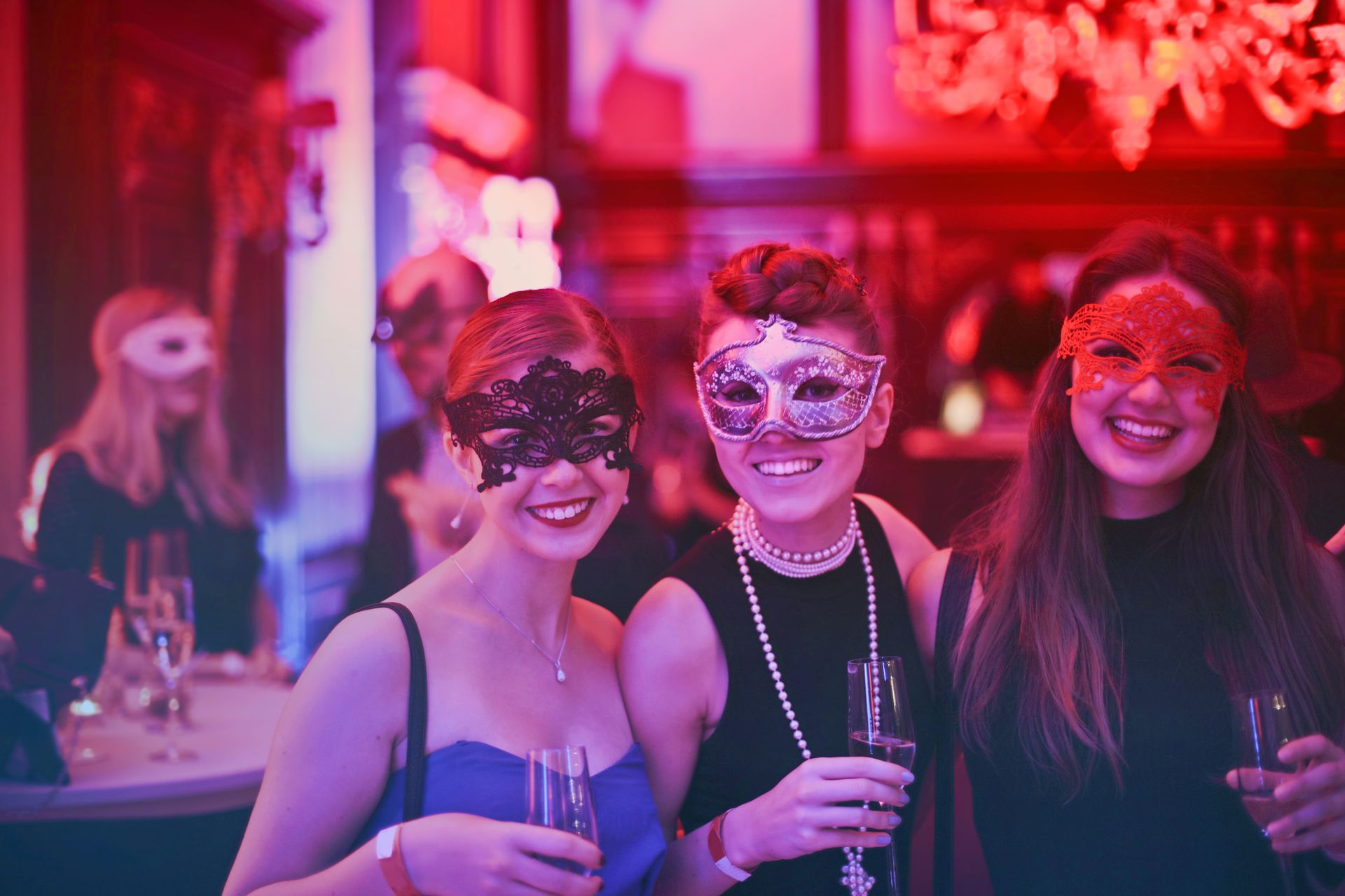 Masked revellers at the carnival