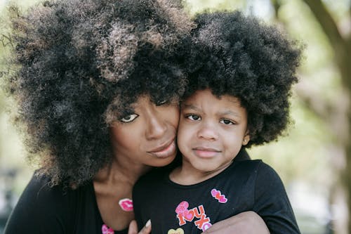 Close-up of a Woman and her Daughter