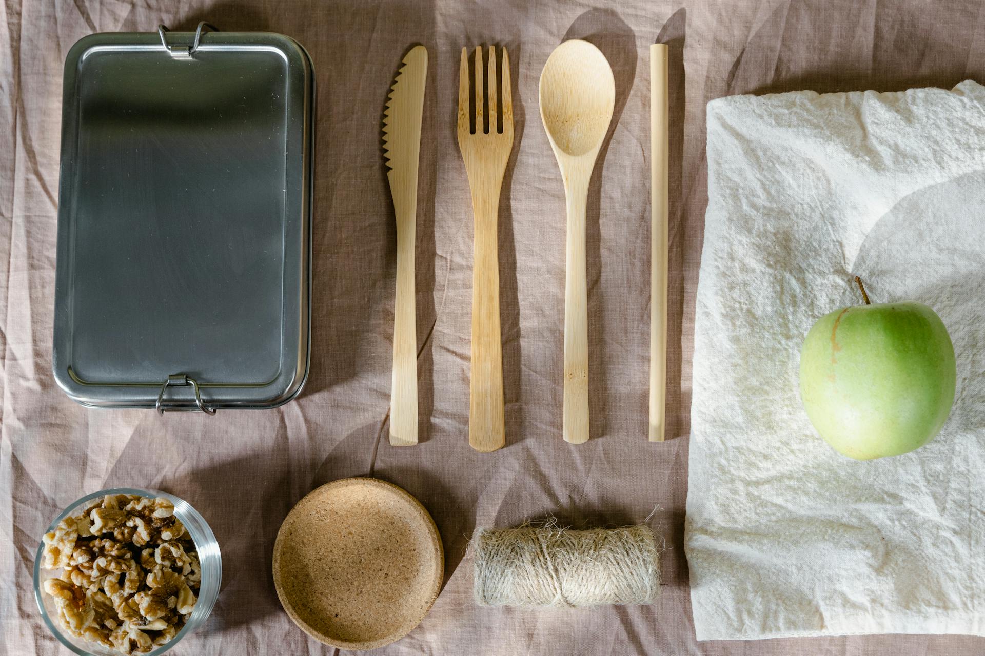 Flatlay of an Eco Friendly Lunch Box Set