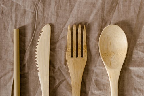 Close-up of Wooden Utensils