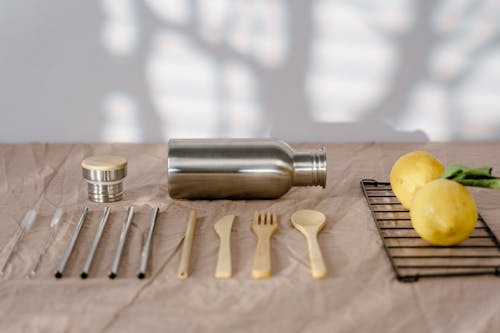 Wooden Cutlery and Metal Straws