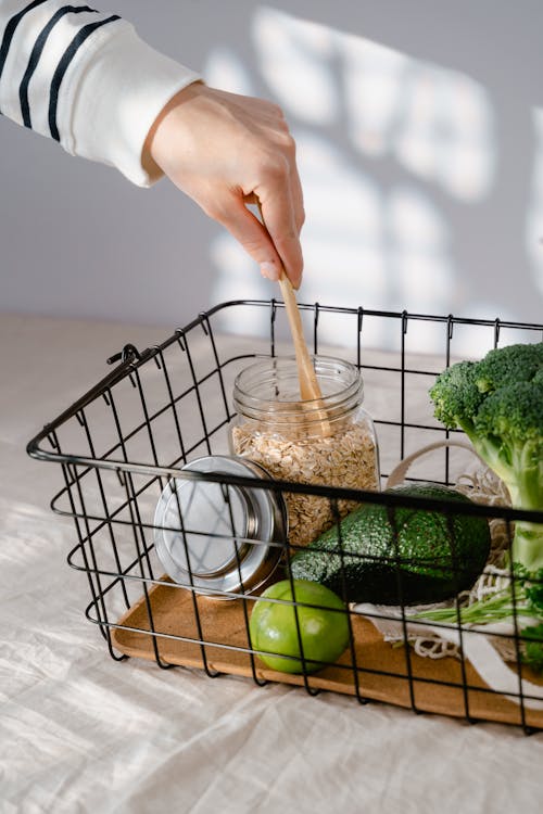 Foto profissional grátis de alimento, cesta, fechar-se