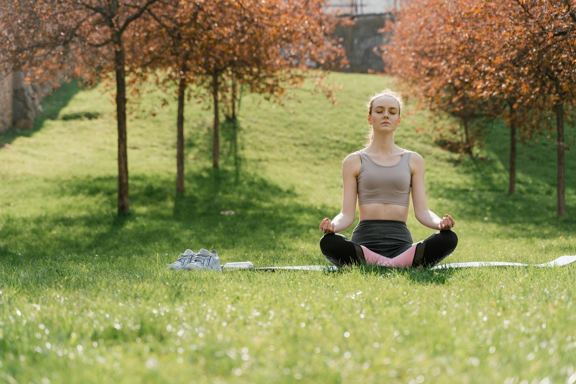 A Woman Doing a Yoga Exercise