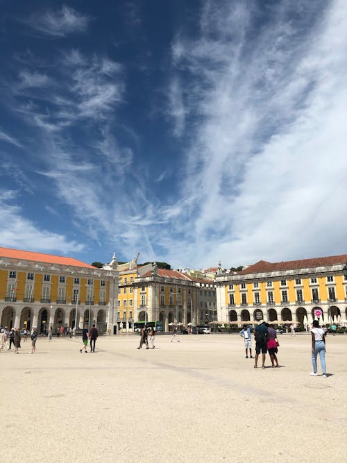 Praca do Comercio Plaza on Lisbon during the Day