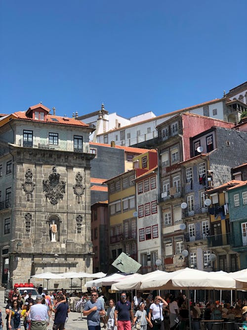 People on Ribeira Square during the Day