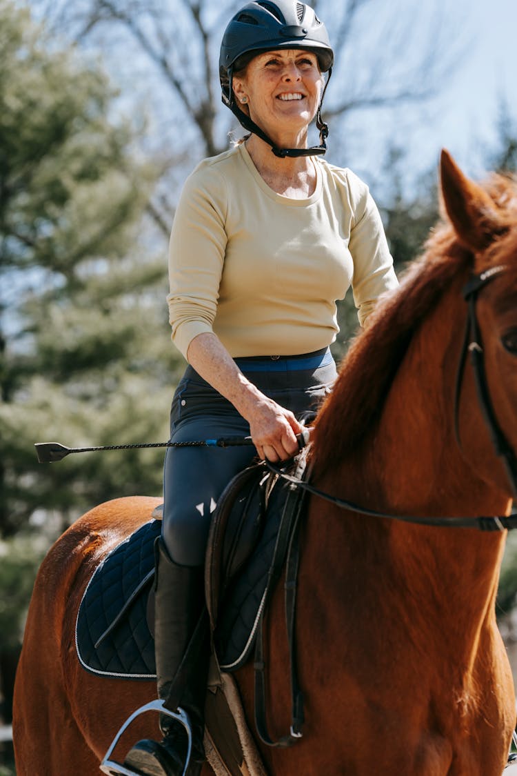 Portrait Of A Woman Riding The Horse