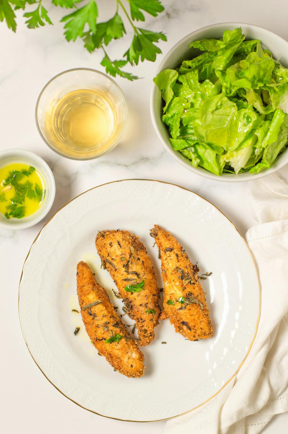 Herb-Crusted Chicken Caesar Salad Herb-Crusted Chicken Caesar Salad