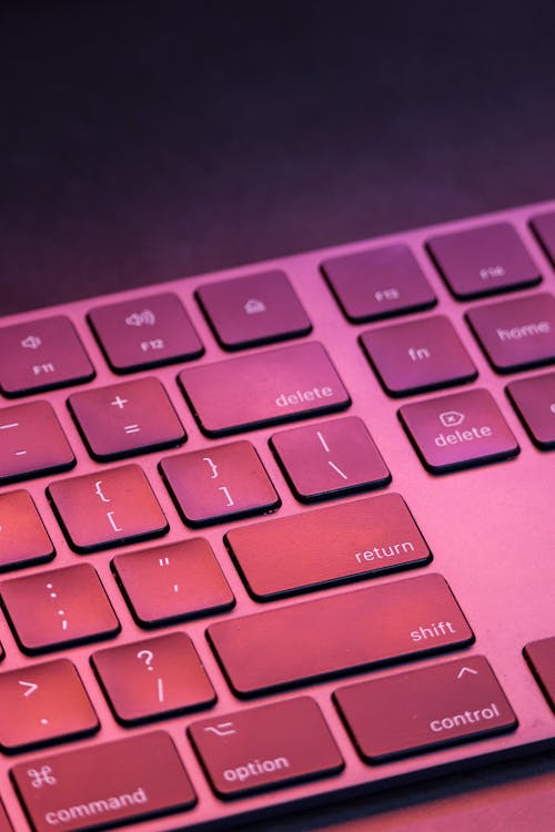 Close-Up Shot of a Computer Keyboard