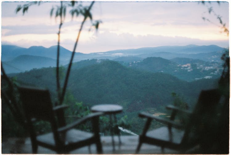 Outdoor Deck Overlooking The Mountains