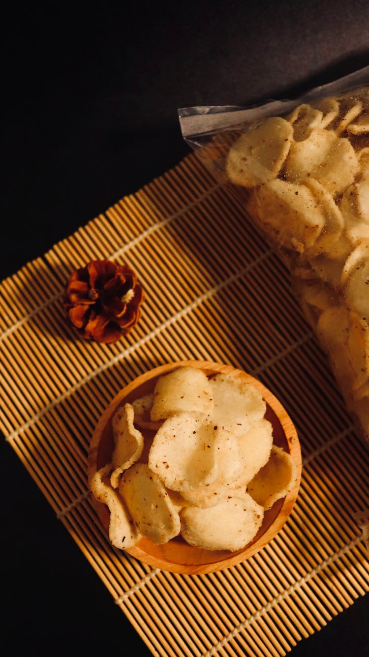 Potato Chips In A Bowl