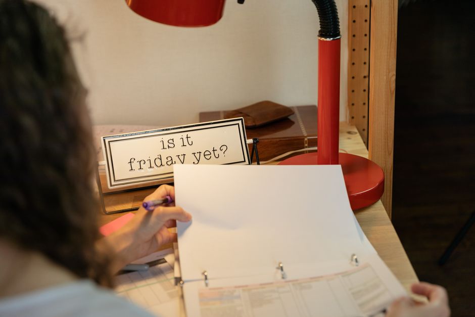 journal and lamp on desk lifestyle photo 2